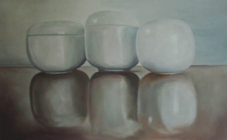 moon design, Öl auf Holztafel, 40x60 cm